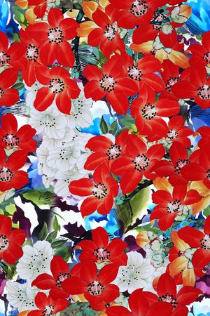 花卉印花华亿平台图片