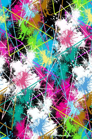 抽象男装印花华亿平台图片