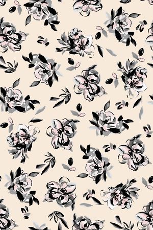 抽象花卉印花华亿平台图片