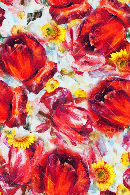 向日葵印花华亿平台图片