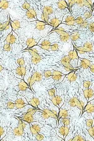 清爽底花卉印花华亿平台图片