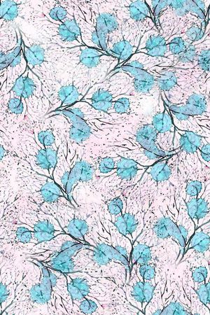 清爽底花卉印花华亿平台图片