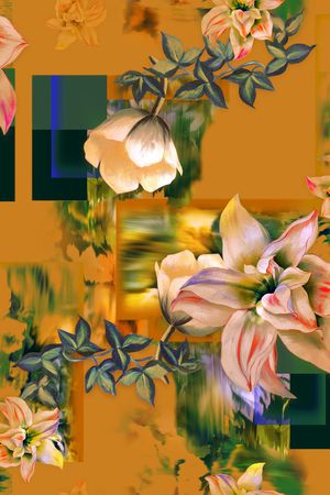 花卉印花华亿平台图片