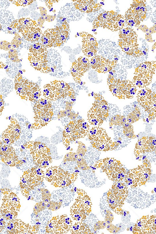 传统纹样印花华亿平台图片