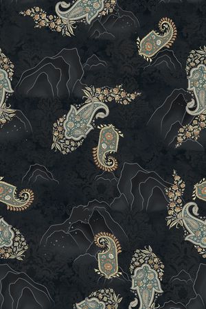 佩斯利印花华亿平台图片