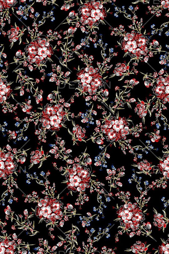 抽象花卉印花华亿平台图片