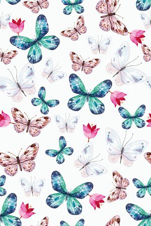 花卉蝴蝶印花华亿平台图片