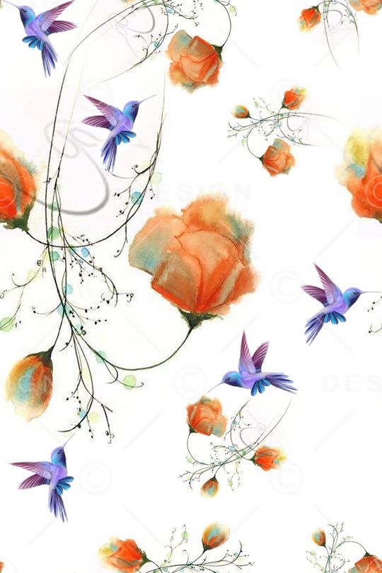 花鸟印花华亿平台图片