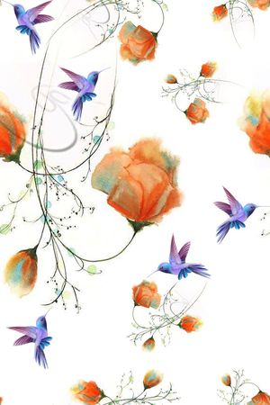 花鸟印花华亿平台图片