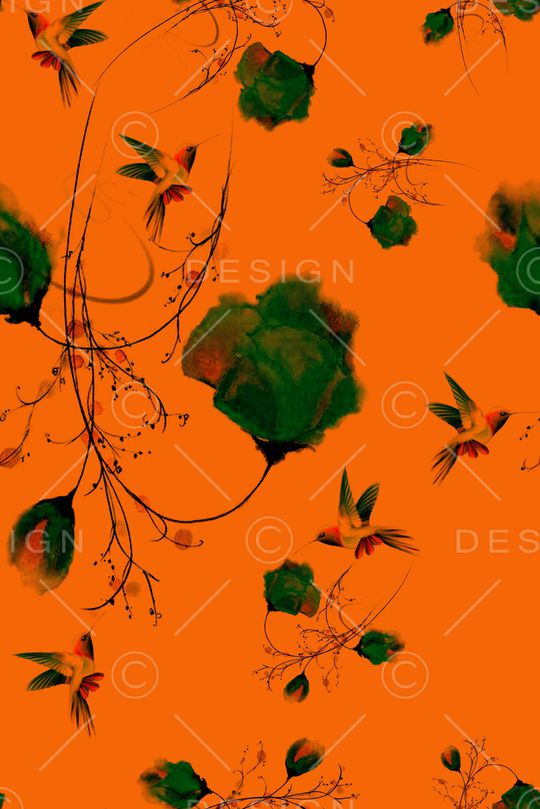 花鸟印花华亿平台图片