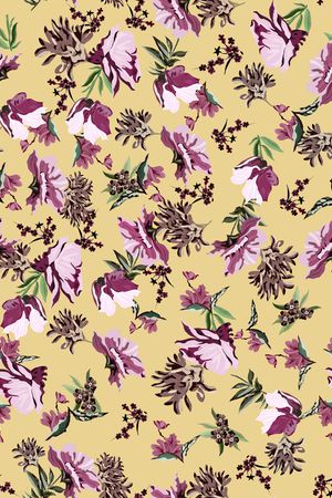 民族花卉印花华亿平台图片