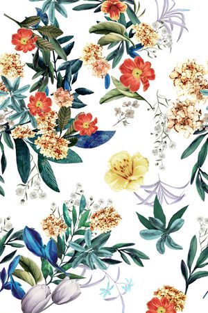 民族花卉印花华亿平台图片