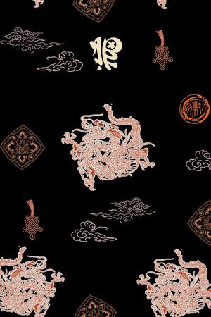 唐装印花华亿平台图片