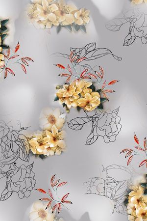 连衣裙印花华亿平台图片