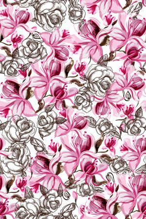 花卉印花华亿平台图片