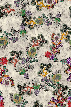 复古印花华亿平台图片