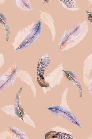 羽毛印花华亿平台图片