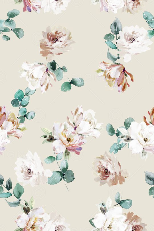 清爽底花卉印花华亿平台图片