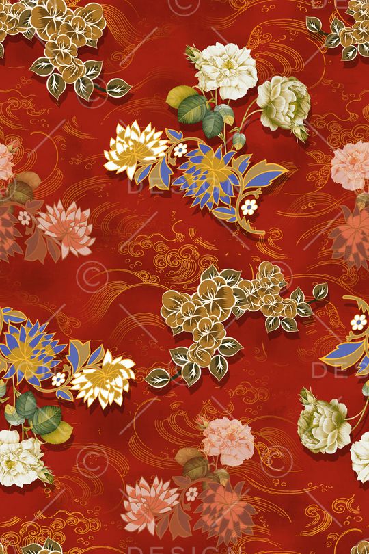 真丝印花华亿平台图片