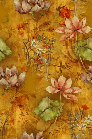 花卉印花华亿平台图片