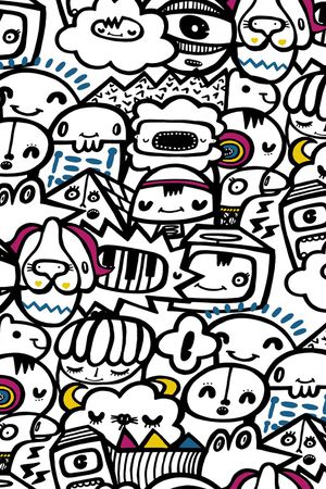 卡通人物印花华亿平台图片