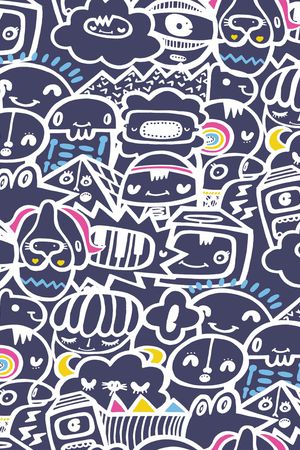 卡通人物印花华亿平台图片