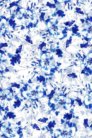 抽象花卉印花华亿平台图片