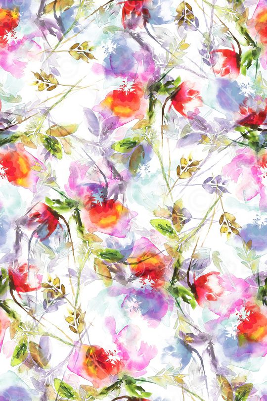 抽象花卉印花华亿平台图片