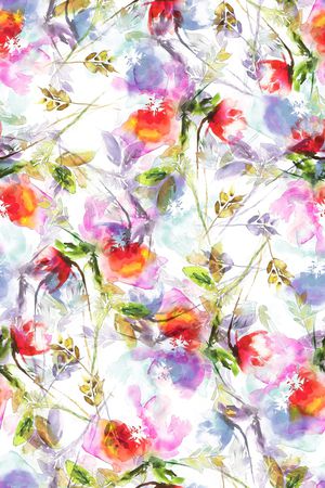 抽象花卉印花华亿平台图片