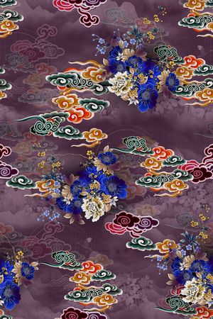 花卉印花华亿平台图片