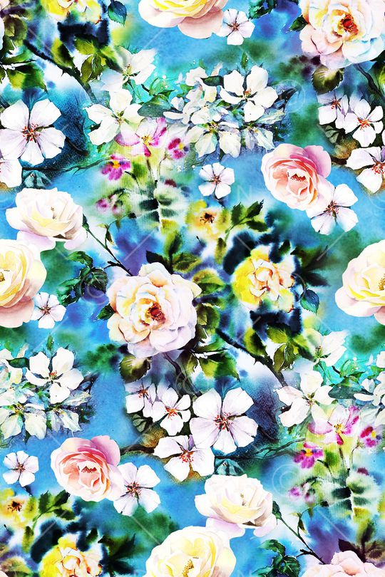 花卉印花华亿平台图片