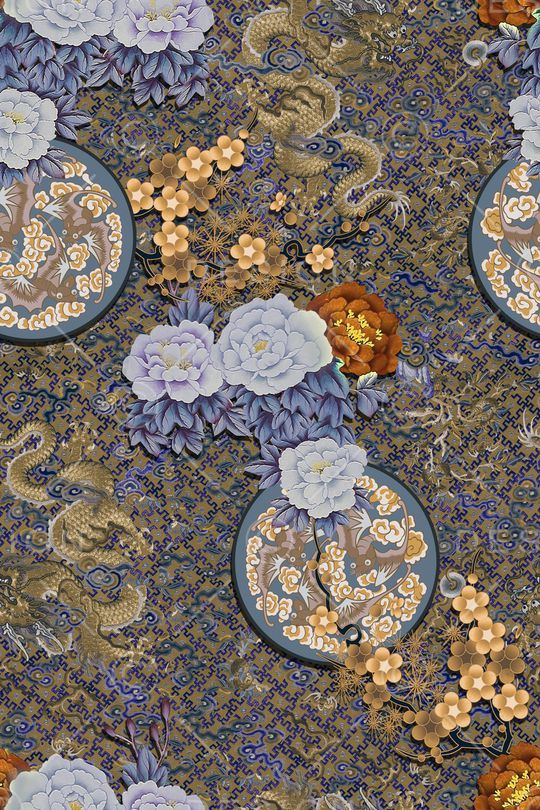 中国风印花华亿平台图片