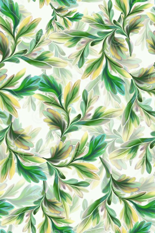 绿植树叶印花华亿平台图片