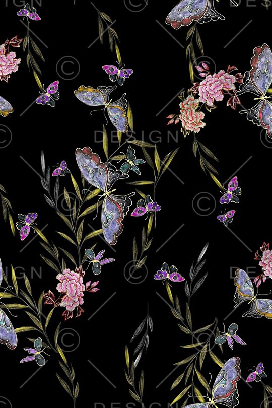 花卉印花华亿平台图片