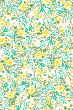 清爽底花卉印花华亿平台图片