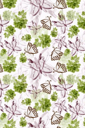 花卉印花华亿平台图片