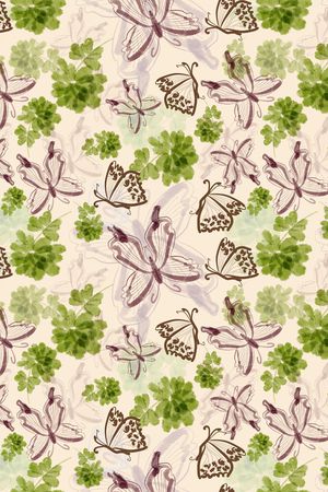 花卉印花华亿平台图片