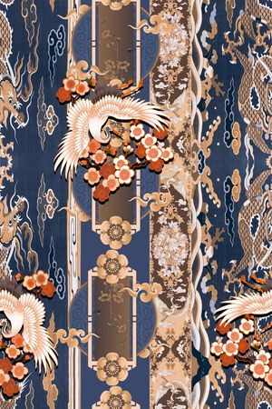 中国风印花华亿平台图片