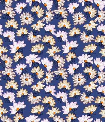 清爽底花卉印花华亿平台图片