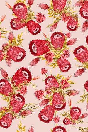 民族花卉印花华亿平台图片