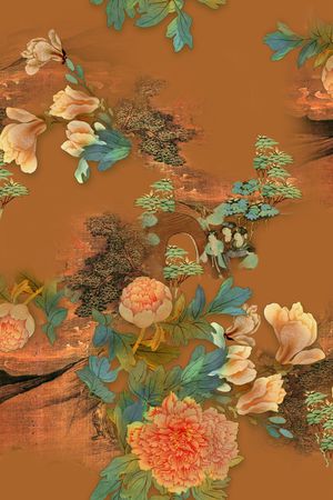 花卉印花华亿平台图片