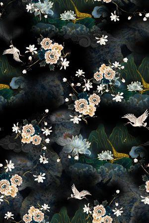 花卉印花华亿平台图片