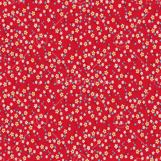 清爽底花卉印花华亿平台图片