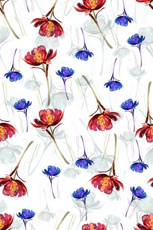 花卉印花华亿平台图片