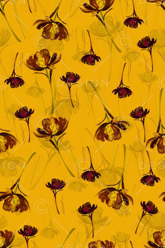 清爽底花卉印花华亿平台图片