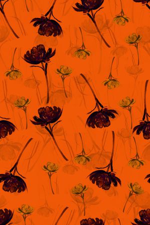 清爽底花卉印花华亿平台图片