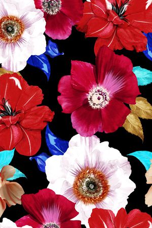 彩底花卉印花华亿平台图片