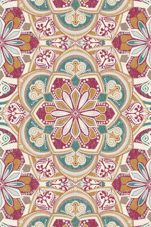 民族花卉印花华亿平台图片