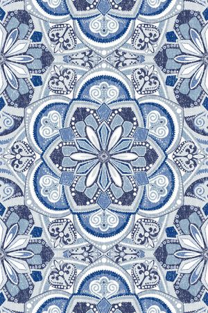 民族花卉印花华亿平台图片