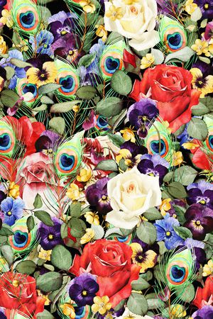 羽毛印花华亿平台图片